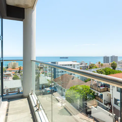 Gaze out across the awesome Atlantic Ocean from your private, glass fronted balcony