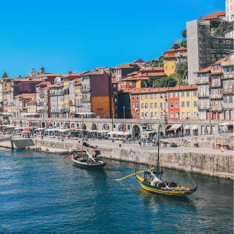 Take a leisurely stroll to Porto's riverfront and sample the wine warehouses
