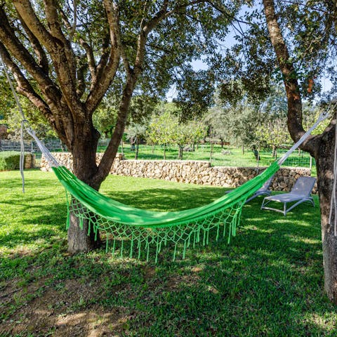 Enjoy a siesta, swinging in the hammock in the shade