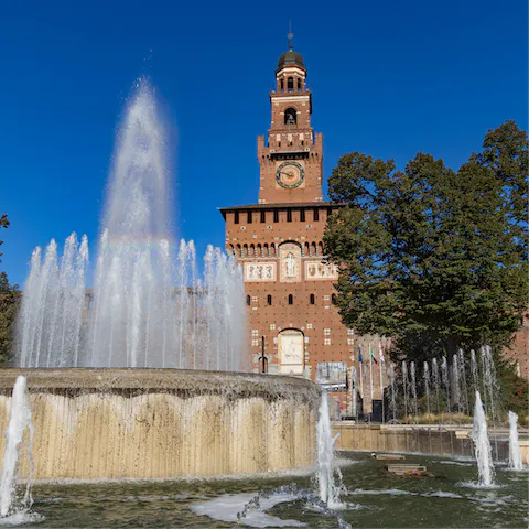 Take the fifteen-minute stroll to Sforzesco Castle and peruse the fine art collection 