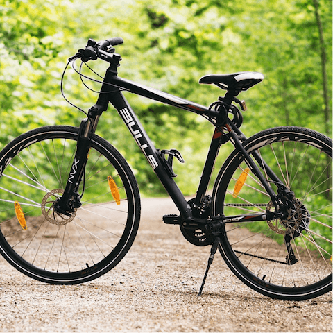 Explore this rural area by bike or on foot