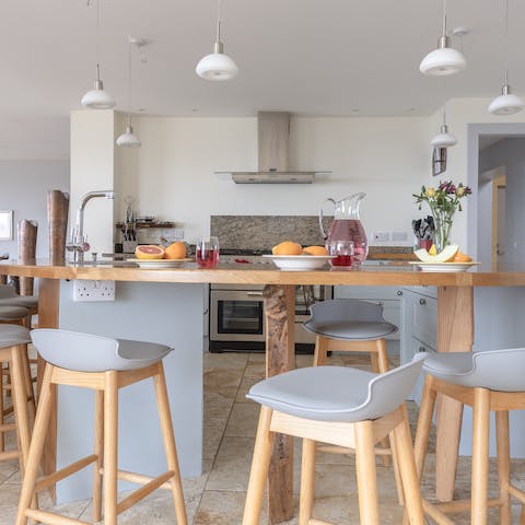 Serve up breakfast in the open-plan kitchen
