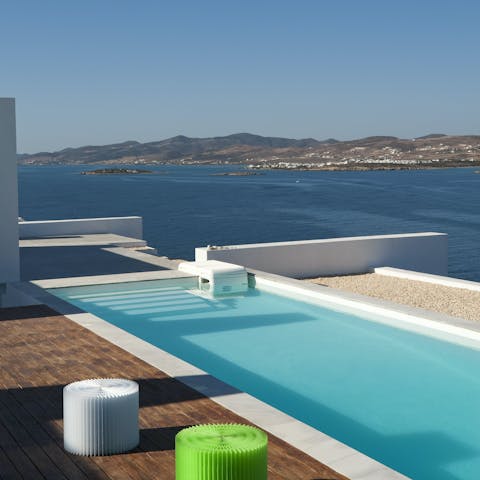 Cool off in your private pool and admire the views over Antiparos