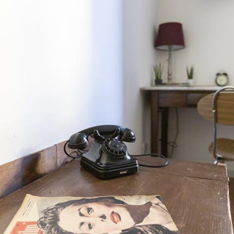 A vintage bakelite phone