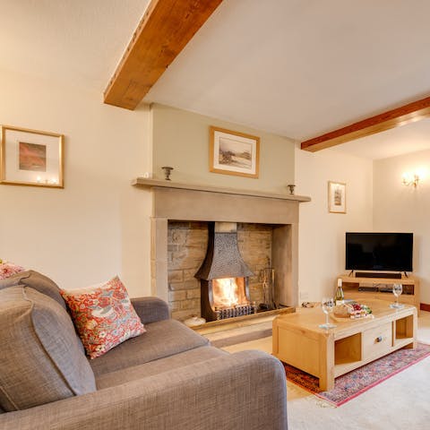 Curl up next to the fire on chilly evenings