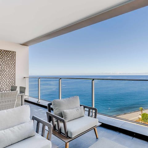Soak up the sea views as you sip a glass of wine on the private balcony