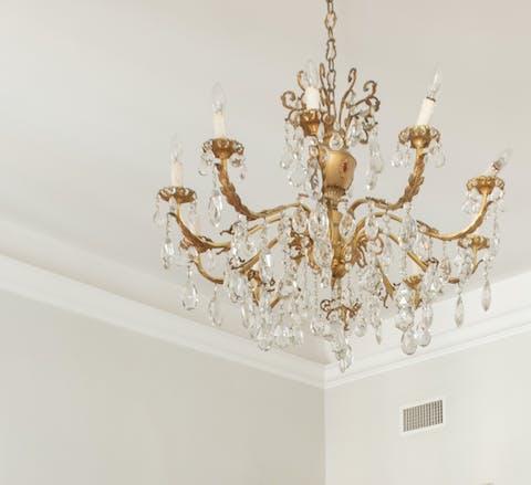 Enjoy traditional touches like sparkling chandeliers