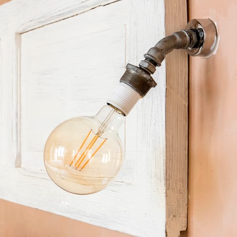 The Edison-style lightbulbs