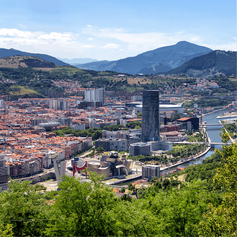 Take a trip into the centre of Bilbao and immerse yourself in the city's many sights and sounds