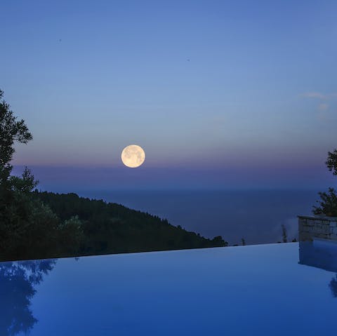 Bask in the magical moonlight of Grecian evenings