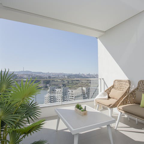 Admire spectacular views of the Douro River from the terrace