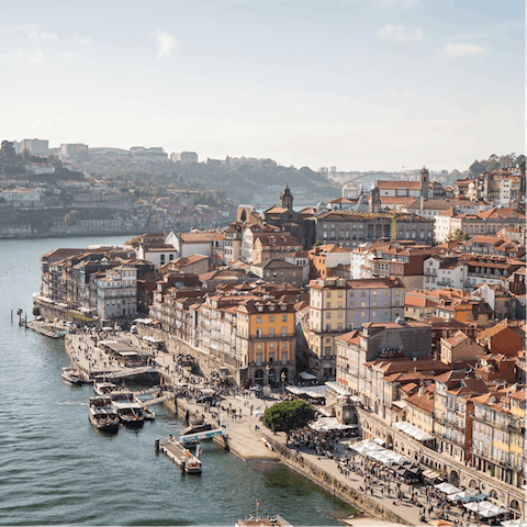 Explore Porto's historic centre, an eight-minute drive away