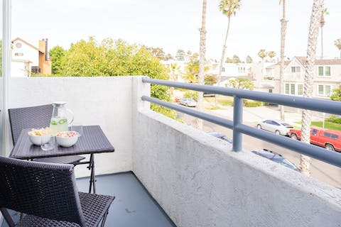 Wake up with a home-cooked breakfast on your private balcony