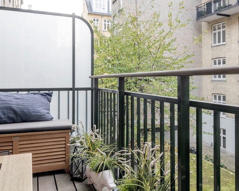 A cosy balcony with courtyard views