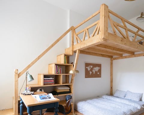 This innovative loft bed