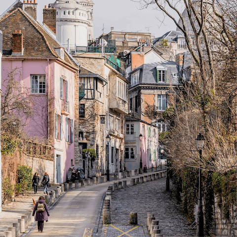 Have a meander around the Montmartre district, the same walking distance away