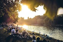Enjoy the sunset at the Landwehr Canal