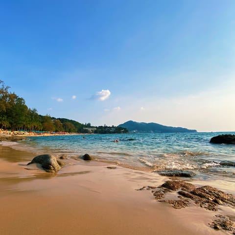 Feel the soft sand beneath your toes at Ra Wai Beach, a minute's walk away