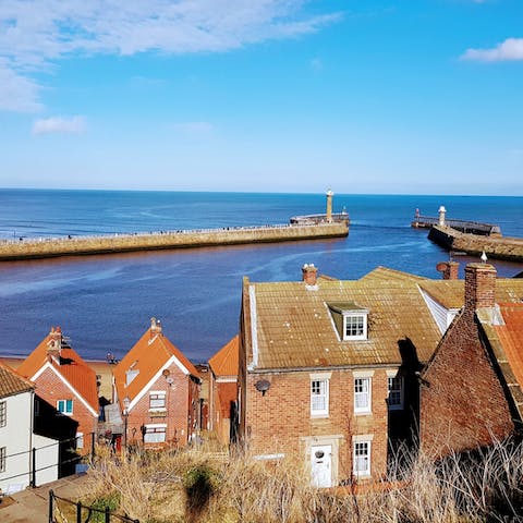 Embrace the fresh sea air and spend the day in Whitby – just a thirty–minute drive away