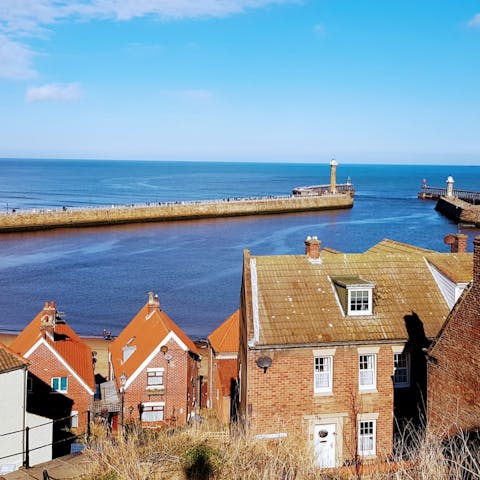 Embrace the refreshing spirit of the sea from Whitby harbour 