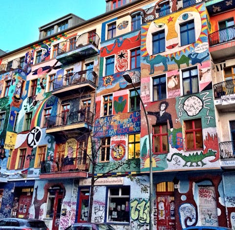 The colourful and vibrant neighbourhood