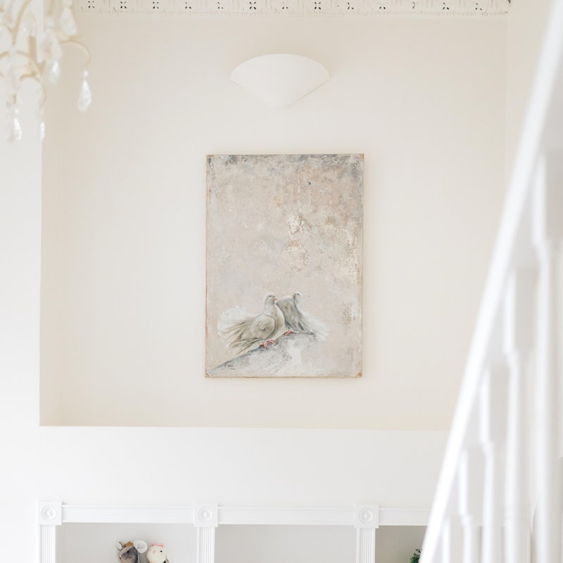 The painting of the white doves