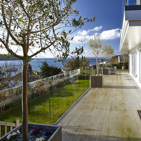Take in the awe-inspiring views from the balcony, or take the path down to the water's edge for a closer look