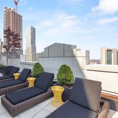 Become a part of New York's iconic skyline up on the roof terrace