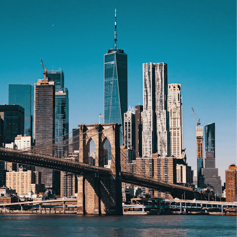 Hop on the subway for fourteen minutes to Brooklyn Bridge – walking across it is a must