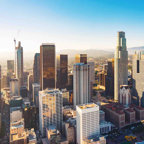 Take in the hustle and bustle of Downtown LA 