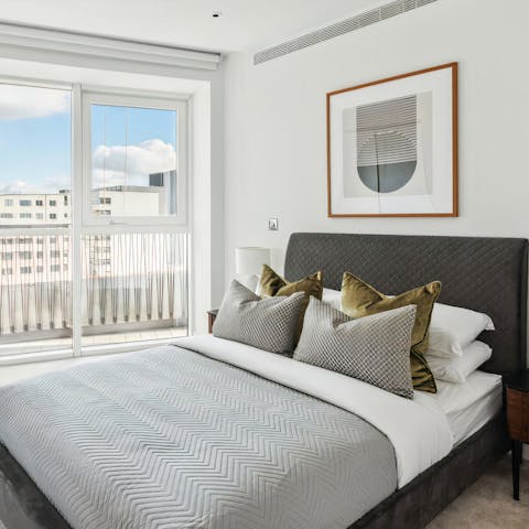 Wake up to sunlight in the comfortable main bedroom