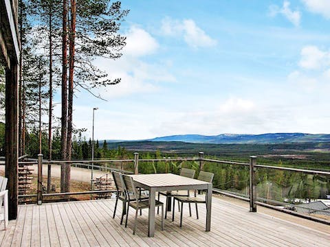 Enjoy incredible views across the mountains from your terrace