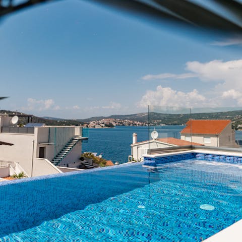 Enjoy the views from the beautiful, private infinity pool
