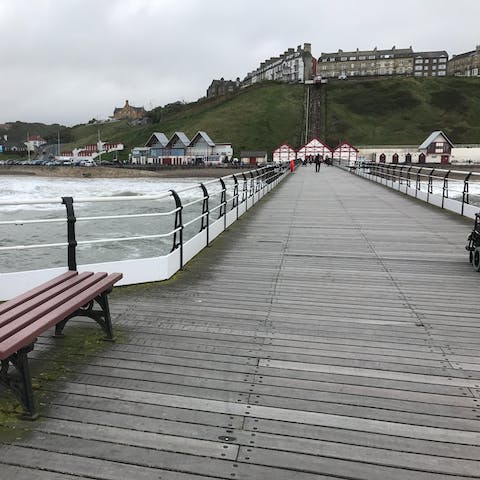 Take the five-minute drive to enjoy the coastal delights of Saltburn-by-the-Sea