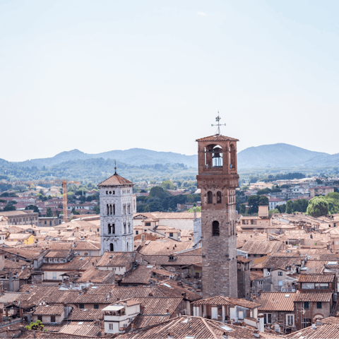 Explore Lucca, including the nearby Guinigi Tower and Piazza Anfiteatro