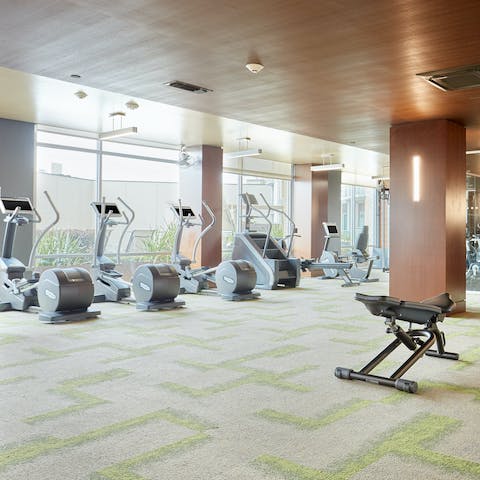 Keep active with a workout in the guest gym