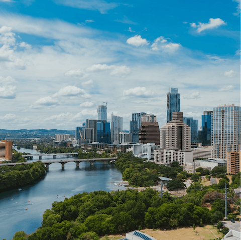 Explore the exciting city on your doorstep – it's just a seven-minute drive to Downtown Austin