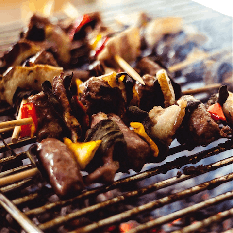 Show off your barbecue skills at the communal grill area