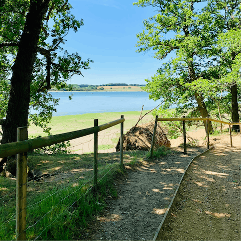 Spend an afternoon exploring the tranquil Bridge Wood Nature Reserve, a forty-minute drive away