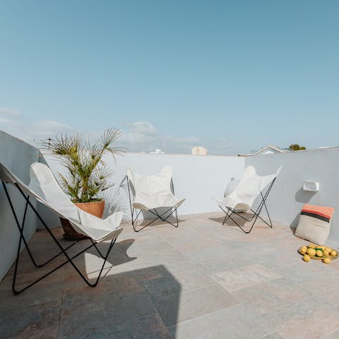 Soak up the Portuguese sunshine on the private terrace 