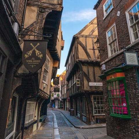 Delve into the narrow, winding streets of The Shambles – its independent boutiques and quirky cafes are a five-minute-walk away