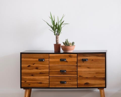 The mid-century style furniture