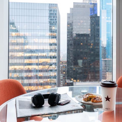 Enjoy your morning coffee with a view