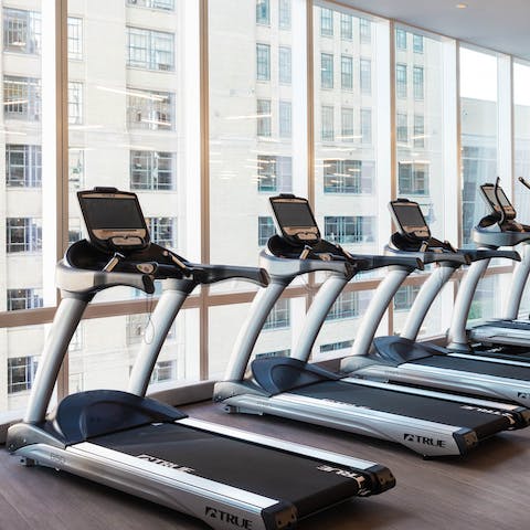 Begin your mornings with a cardio session in the on-site gym