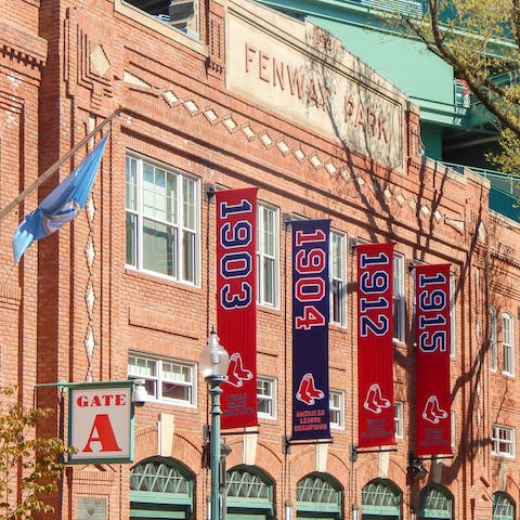 Watch the Red Sox play baseball at Fenway Park, a breezy seven-minute walk away