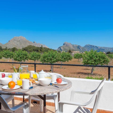 Soak up the mountain views whilst sipping drinks on the terrace