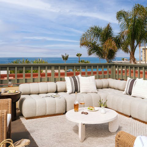 Enjoy sea views and a cooling breeze from the rooftop terrace
