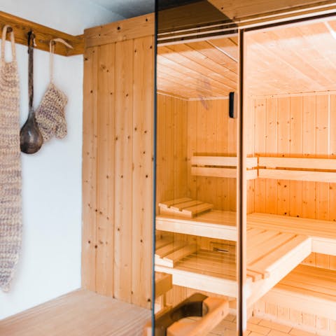 Feel the healing benefits of the sauna 