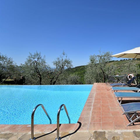 Go for an afternoon swim in the shared pool