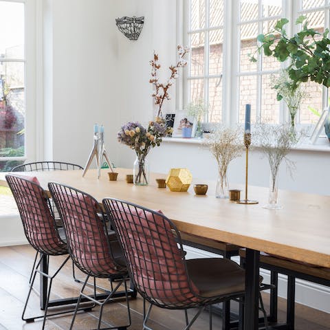 Host a feast on the stylish dining table